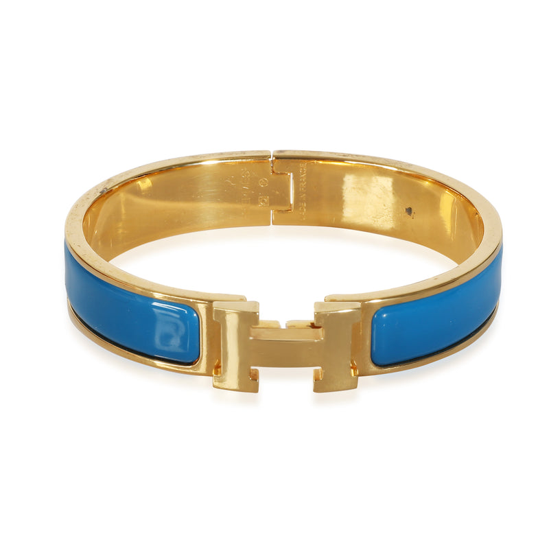 Clic H Blue Bracelet in  Gold Plated