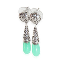 Dot Collection Chrysoprase Earrings in  Sterling Silver