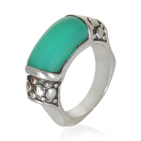 Dot Collection Chrysoprase Fashion Ring in  Sterling Silver