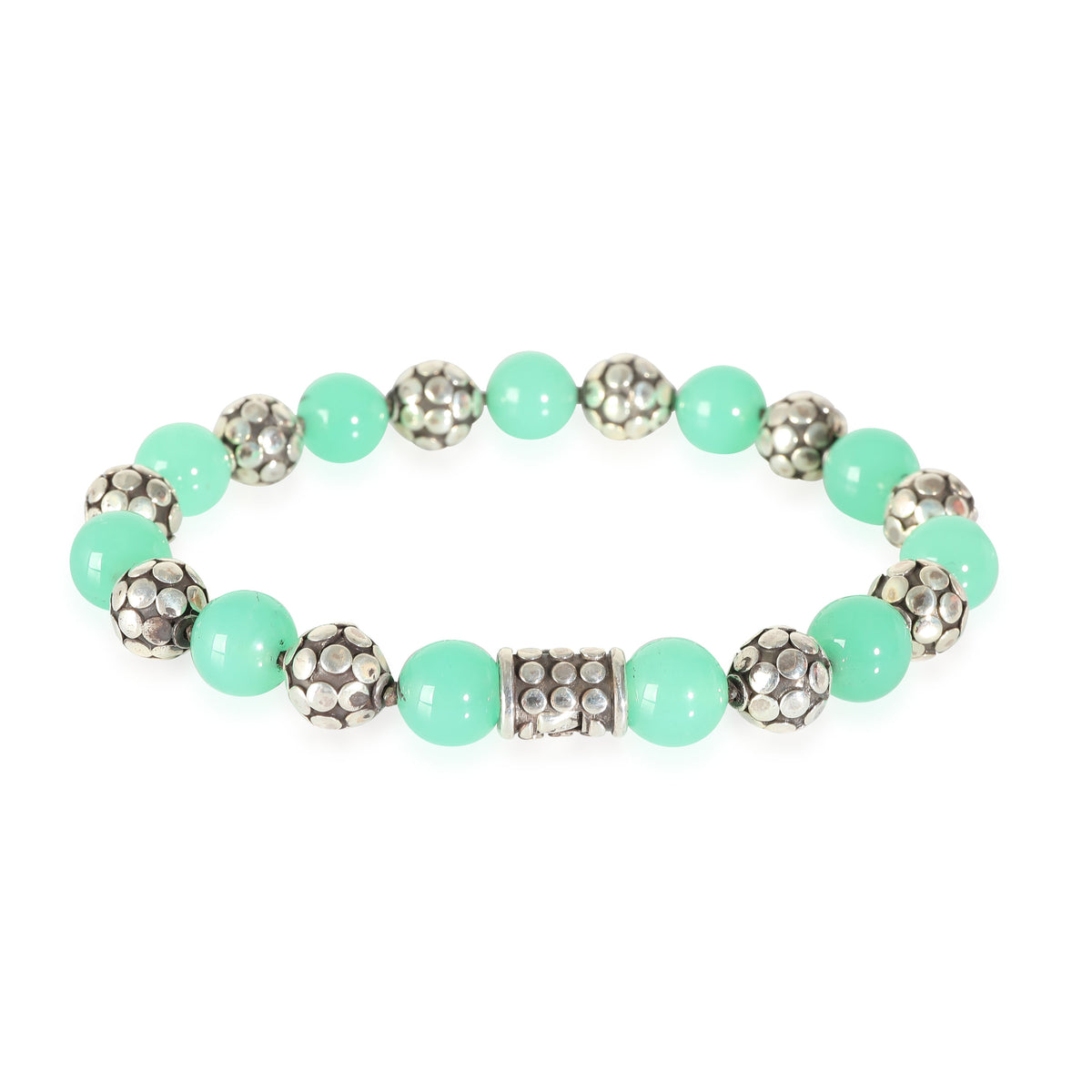 Dot Collection Chrysoprase Bracelet in  Sterling Silver