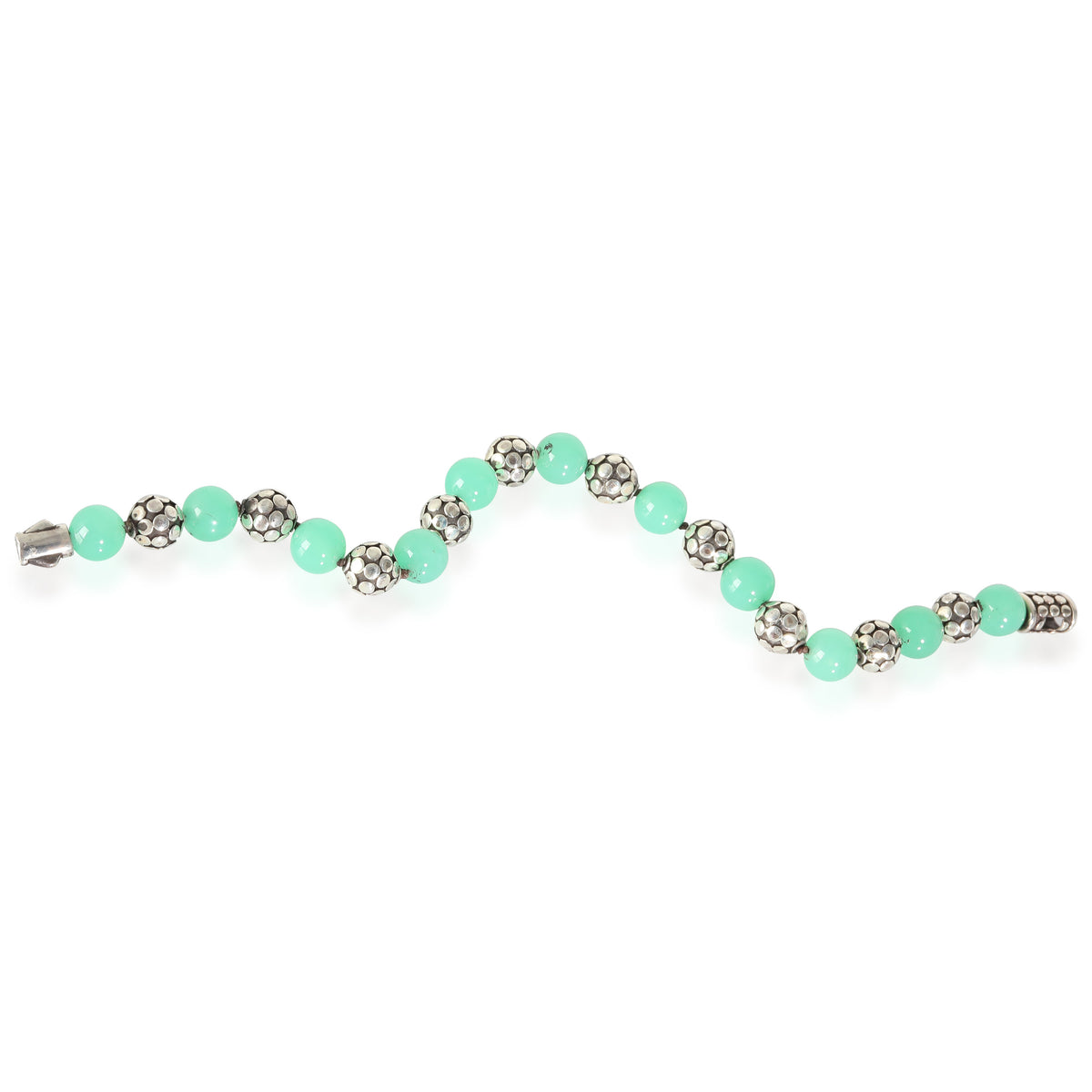 Dot Collection Chrysoprase Bracelet in  Sterling Silver