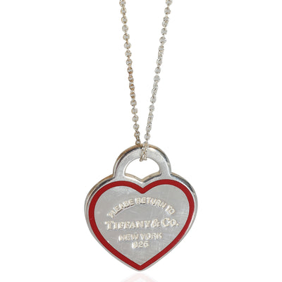Return To Tiffany Red Enamel Heart Pendant in  Sterling Silver