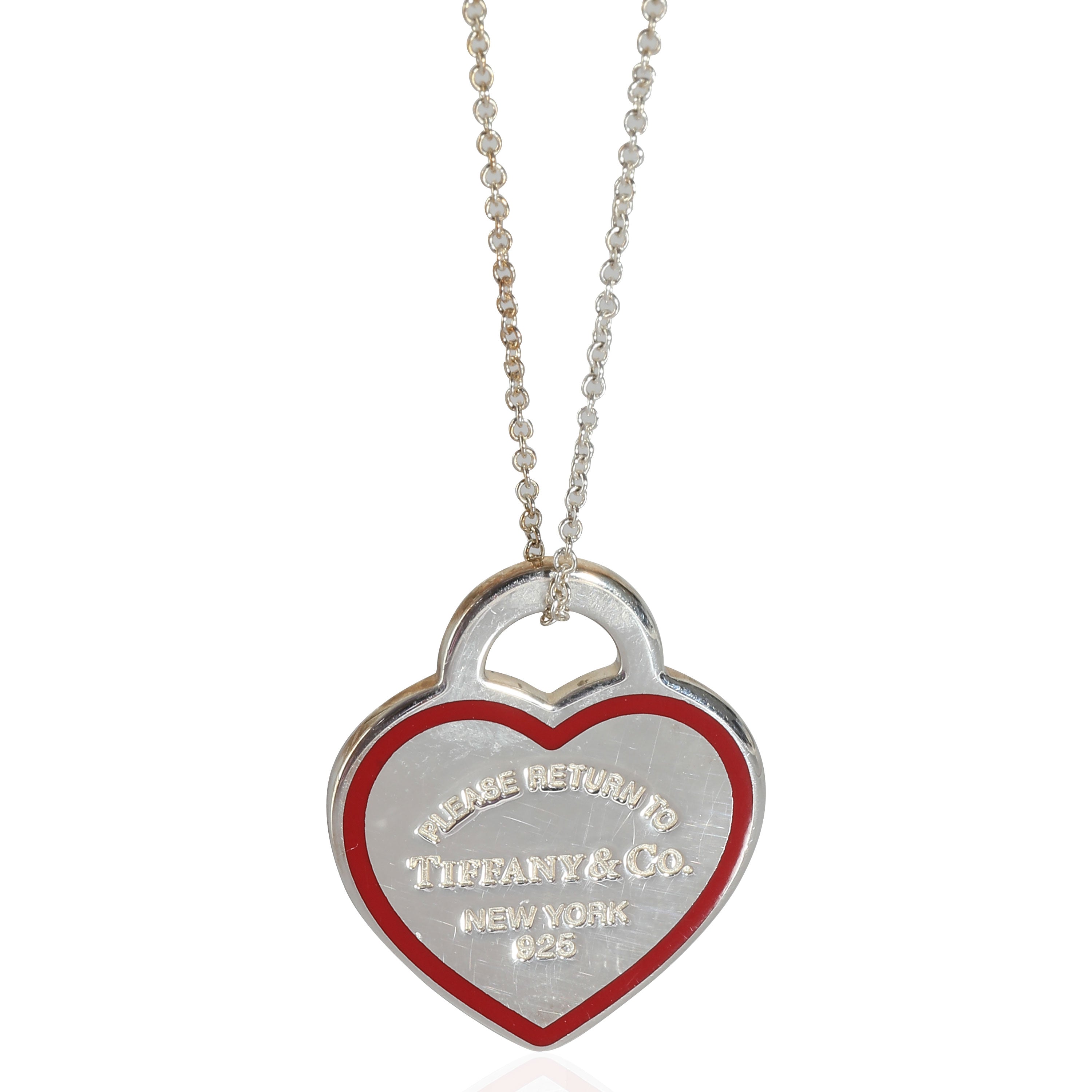 Tiffany Return To Tiffany Red Enamel Heart Pendant in
