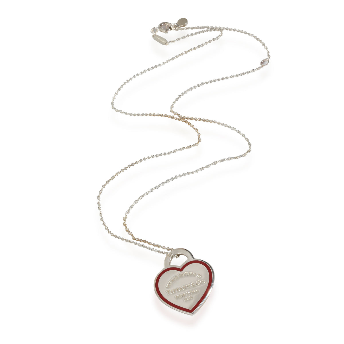 Return To Tiffany Red Enamel Heart Pendant in  Sterling Silver