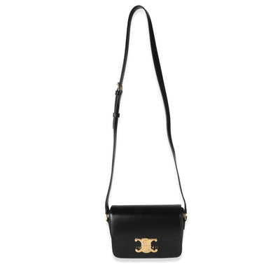 Black Shiny Calfskin Teen Triomphe Bag