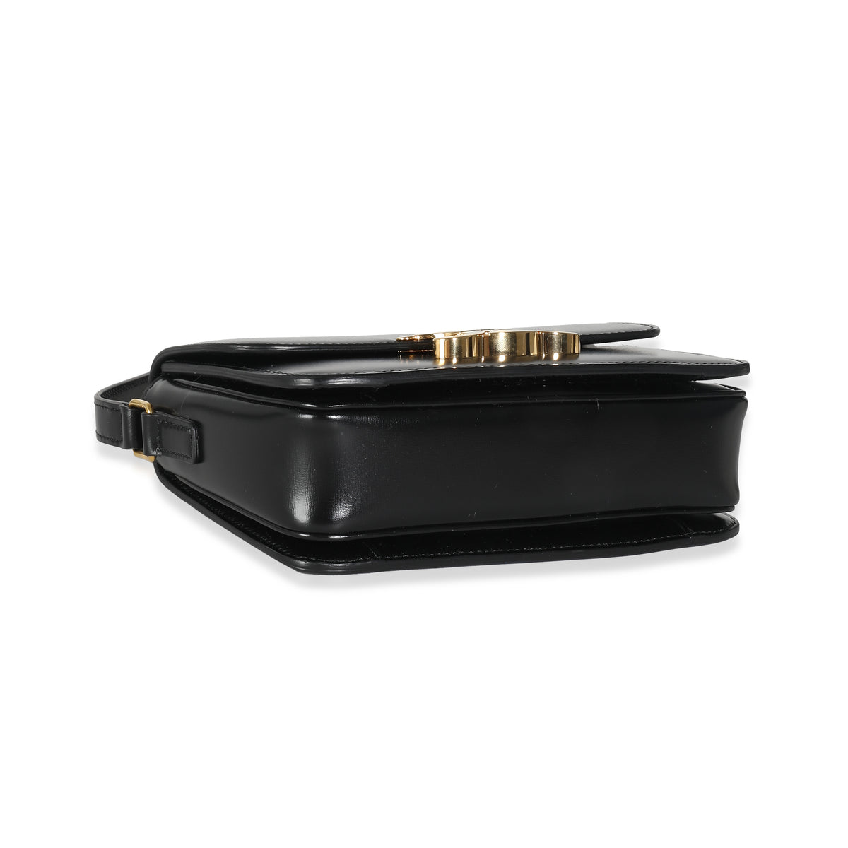 Black Shiny Calfskin Teen Triomphe Bag