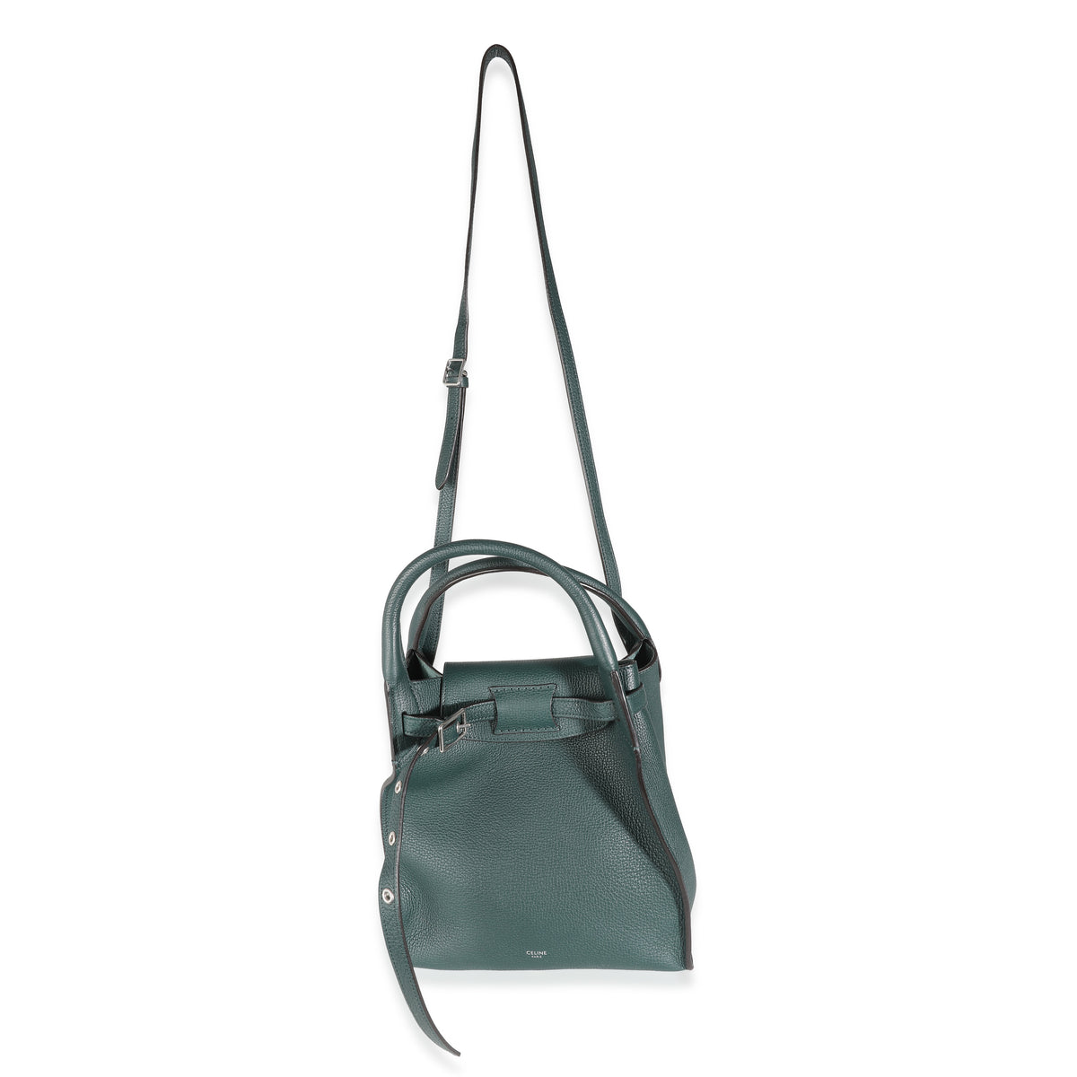 Green Supple Grained Calfskin Small Big Bag