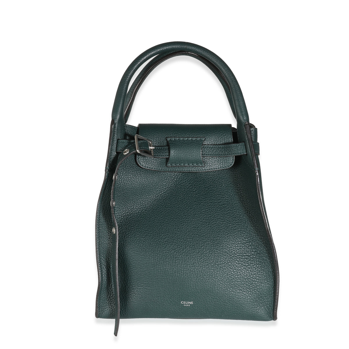 Green Supple Grained Calfskin Small Big Bag