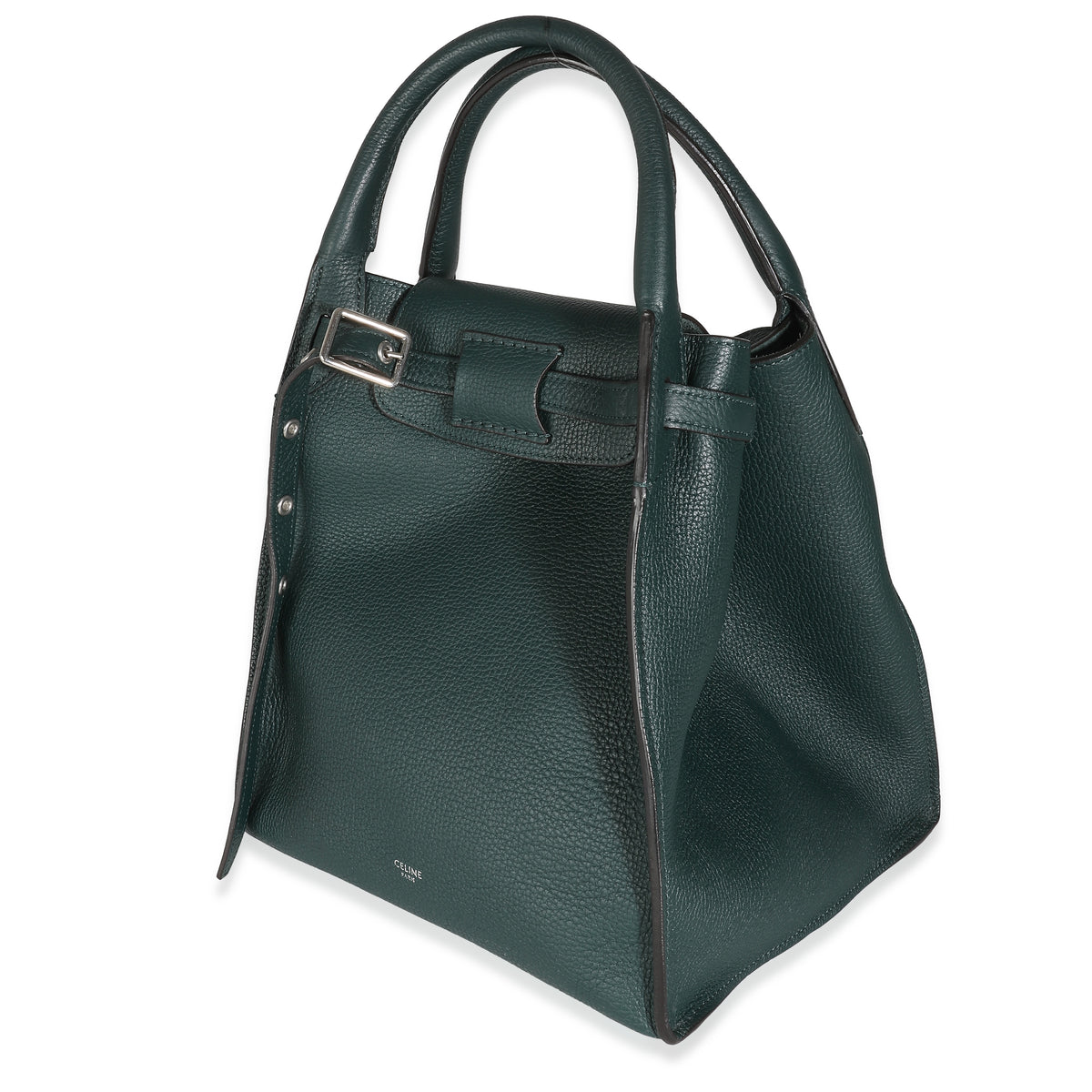 Green Supple Grained Calfskin Small Big Bag