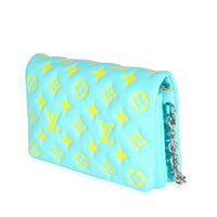 Menthe Jaune Monogram Embossed Lambskin Pochette Coussin