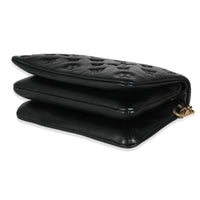 Black Monogram Embossed Puffy Lambskin Pochette Coussin