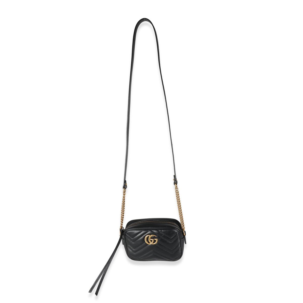 Black Matelasse Mini GG Marmont Shoulder Bag