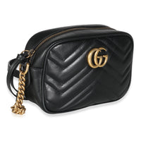 Black Matelasse Mini GG Marmont Shoulder Bag