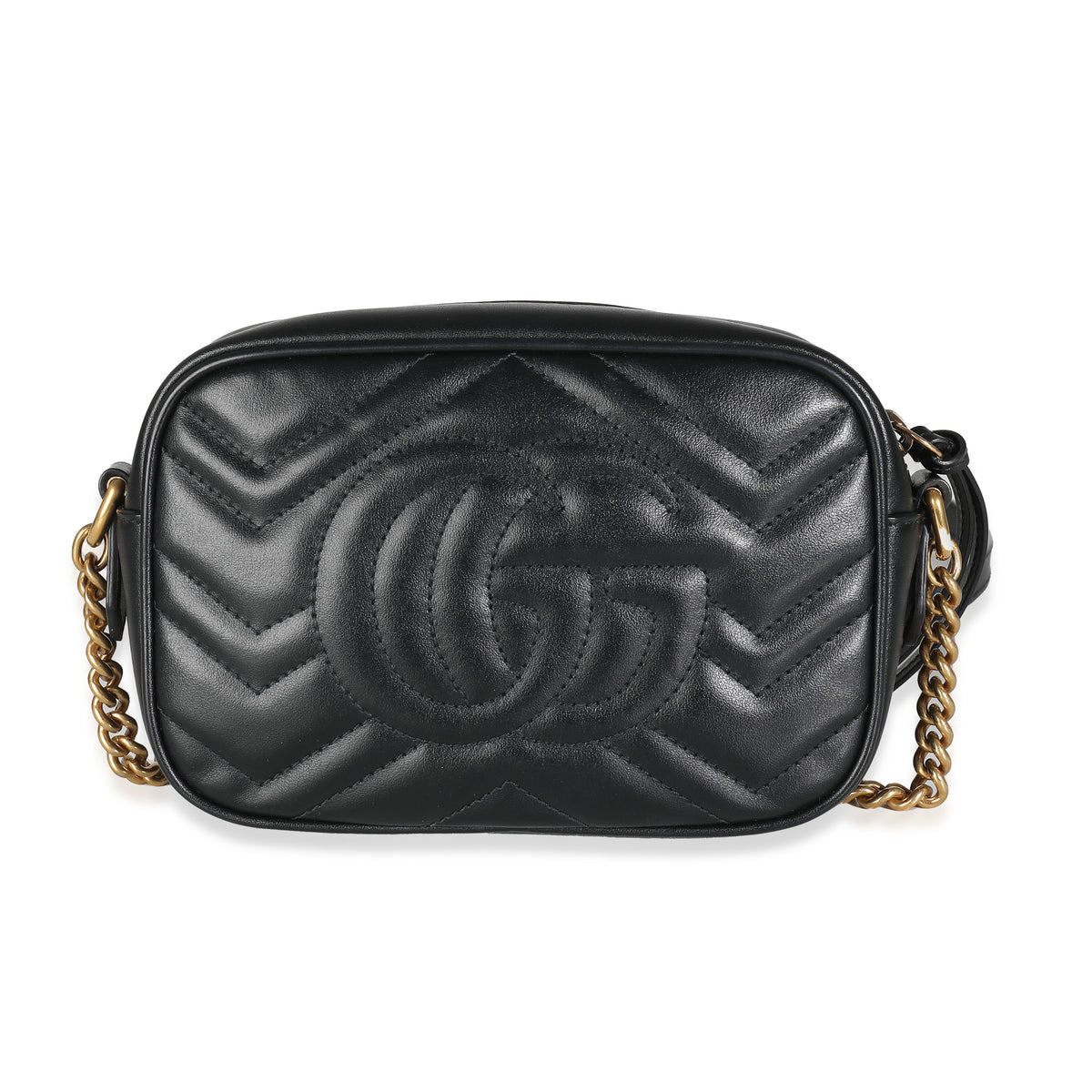 Black Matelasse Mini GG Marmont Shoulder Bag