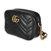 Black Matelasse Mini GG Marmont Shoulder Bag