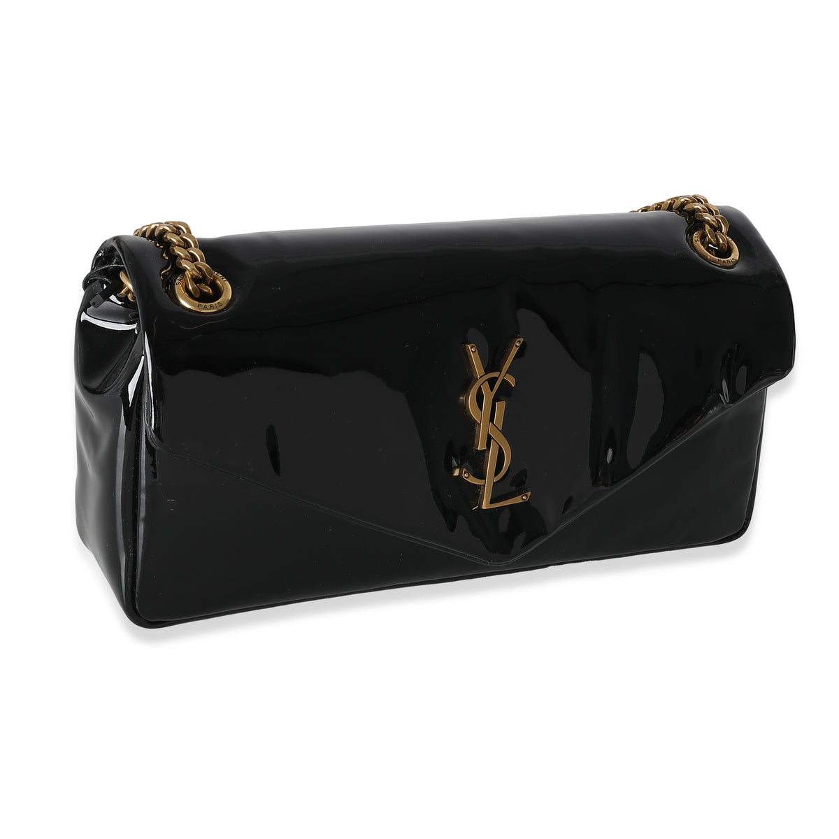 Black Patent Medium Calypso Chain Bag