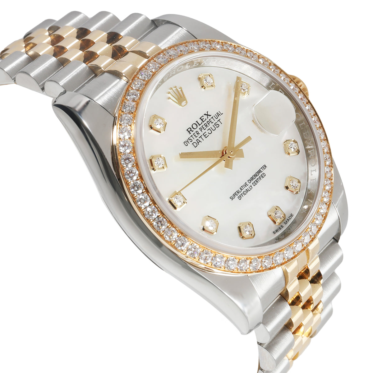 Datejust 116243 Unisex Watch in 18kt Stainless Steel/Yellow Gold