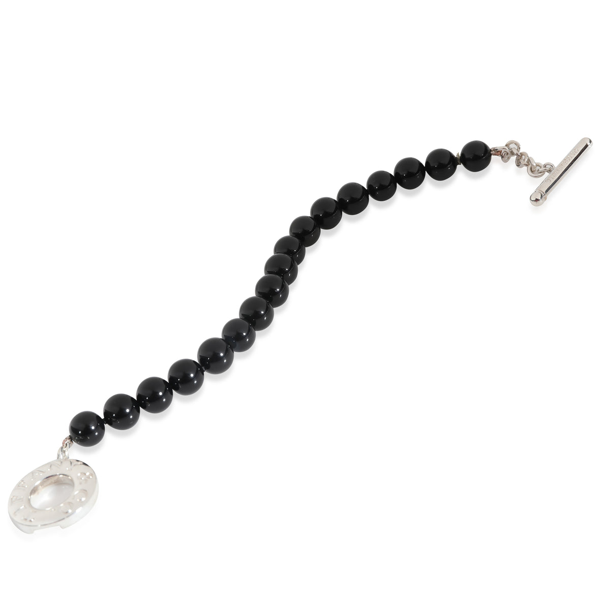 Onyx Bead Bracelet in  Sterling Silver