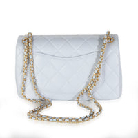 Lilac Quilted Lambskin Woven CC Full Flap Bag