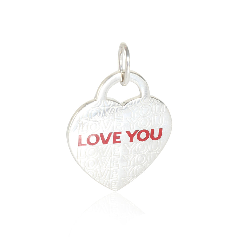 Love You Heart Pendant in  Sterling Silver