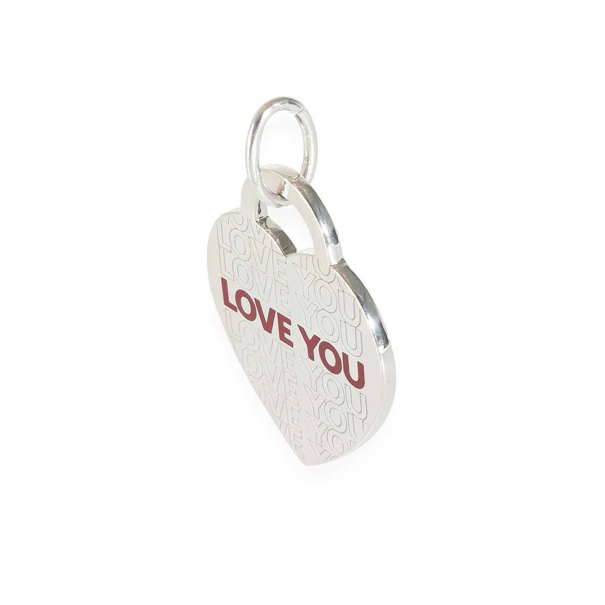 Love You Heart Pendant in  Sterling Silver