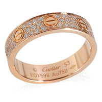 Love Wedding Band, Diamond Paved (Rose Gold)