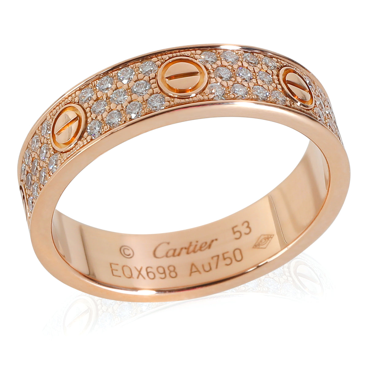 Love Wedding Band, Diamond Paved (Rose Gold)