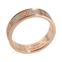 Love Wedding Band, Diamond Paved (Rose Gold)