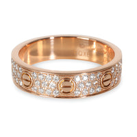 Love Wedding Band, Diamond Paved (Rose Gold)