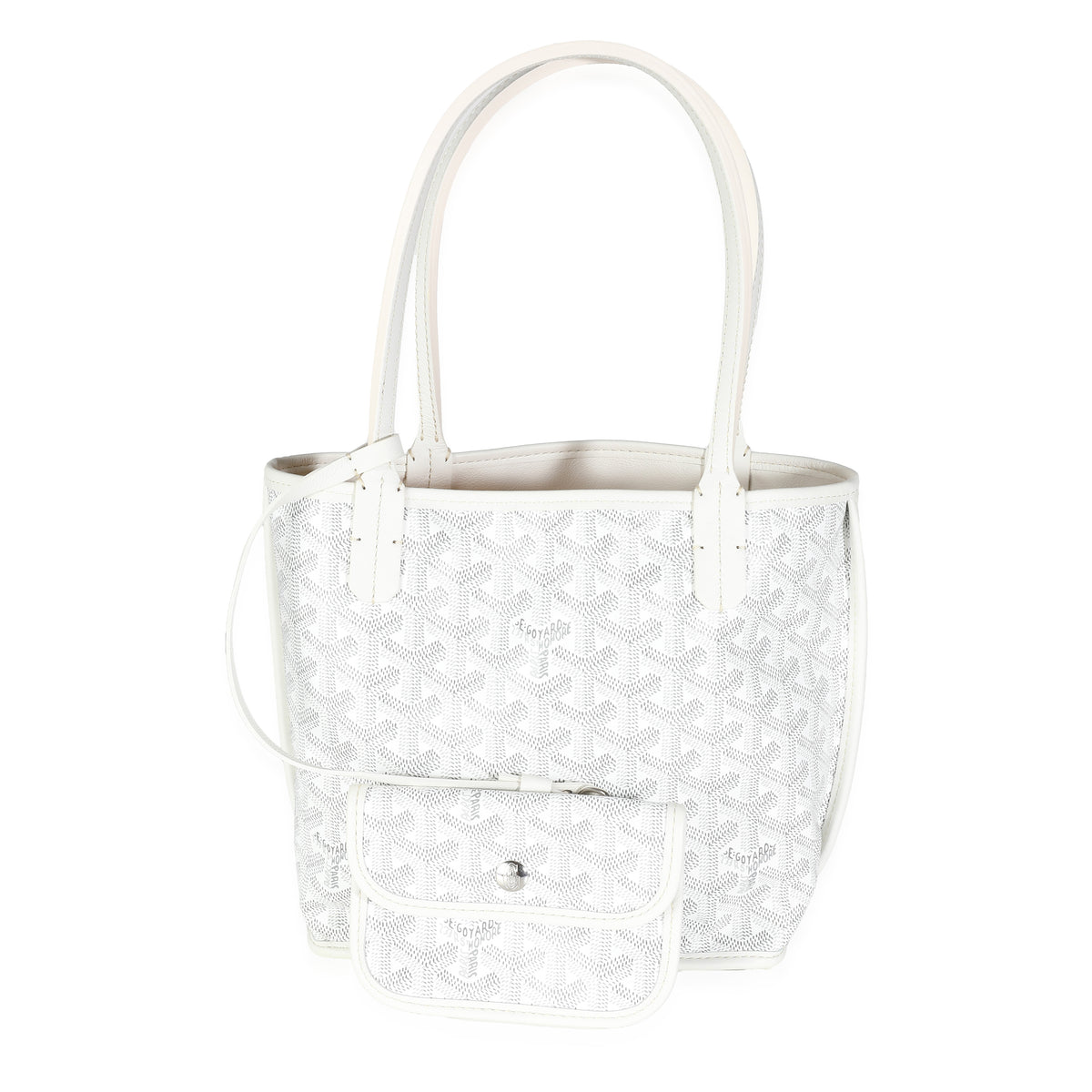 White Goyardine Canvas Mini Anjou