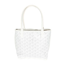 White Goyardine Canvas Mini Anjou