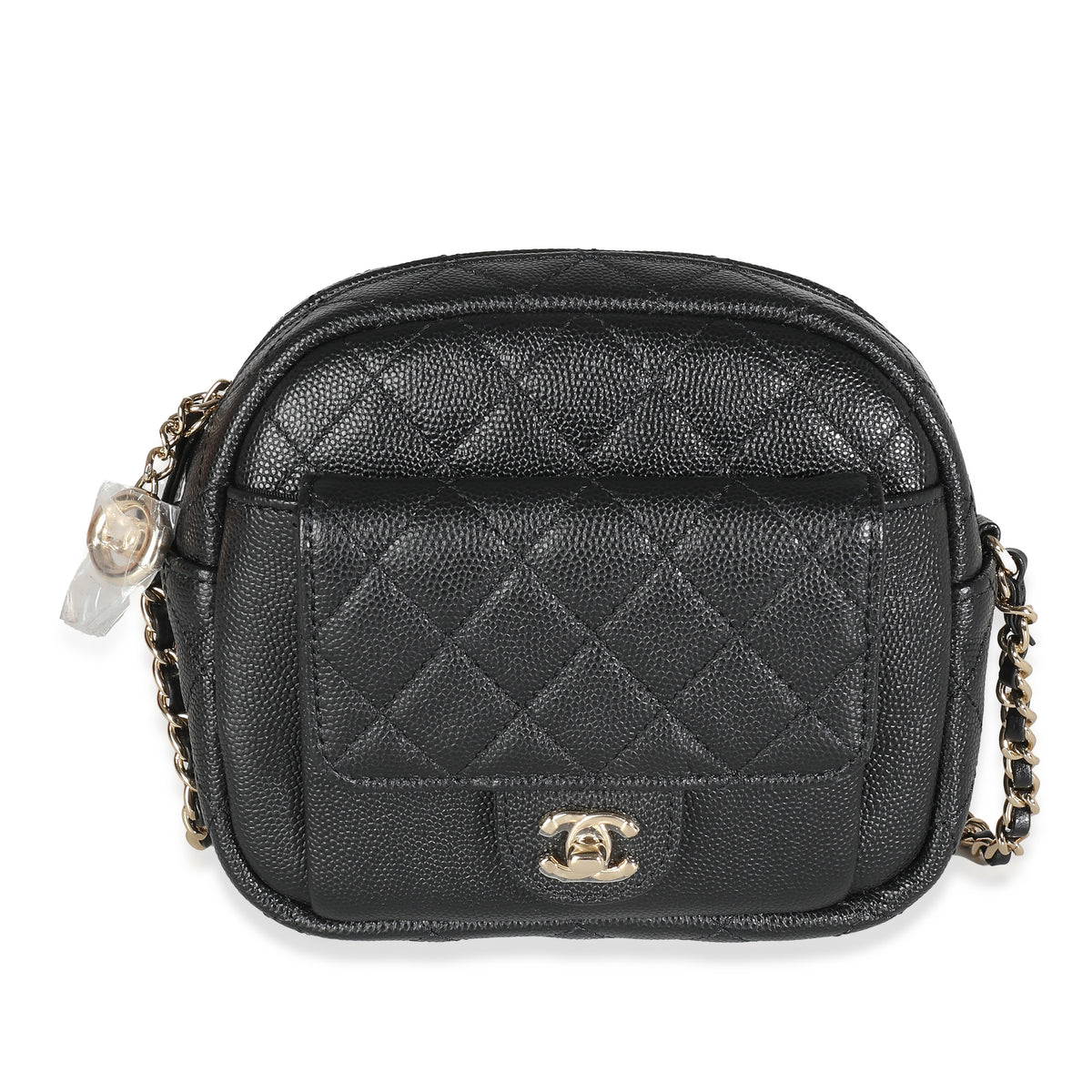 Black Quilted Caviar Day Camera Case