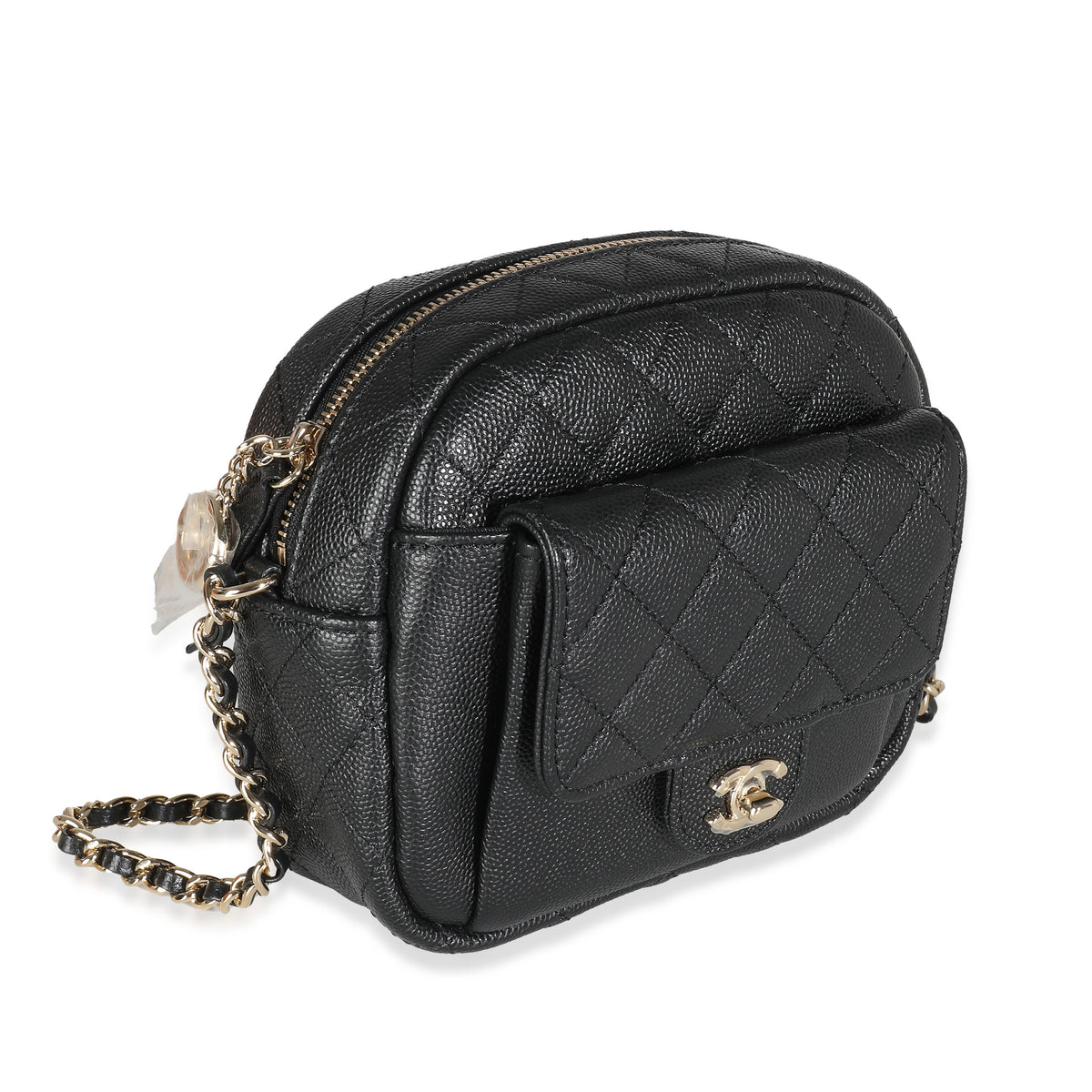 Black Quilted Caviar Day Camera Case