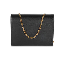 Black Grain De Poudre Monogram Cassandra Wallet On Chain