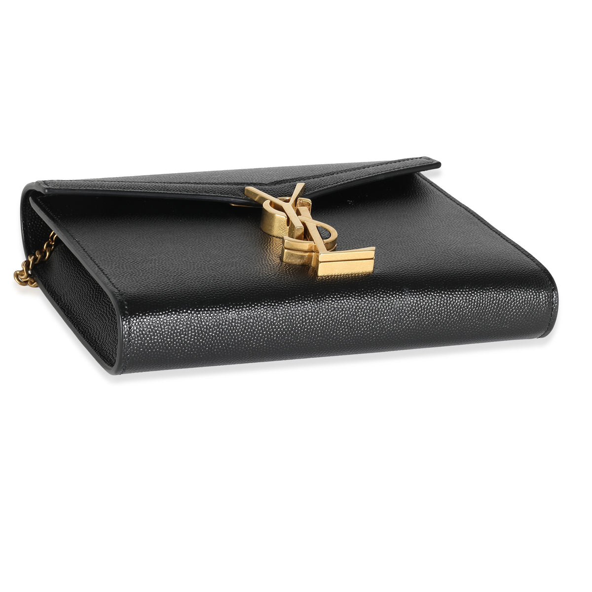 Black Grain De Poudre Monogram Cassandra Wallet On Chain