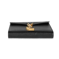 Black Grain De Poudre Monogram Cassandra Wallet On Chain