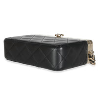 23S Black Quilted Lambskin Vanity Case With Chain