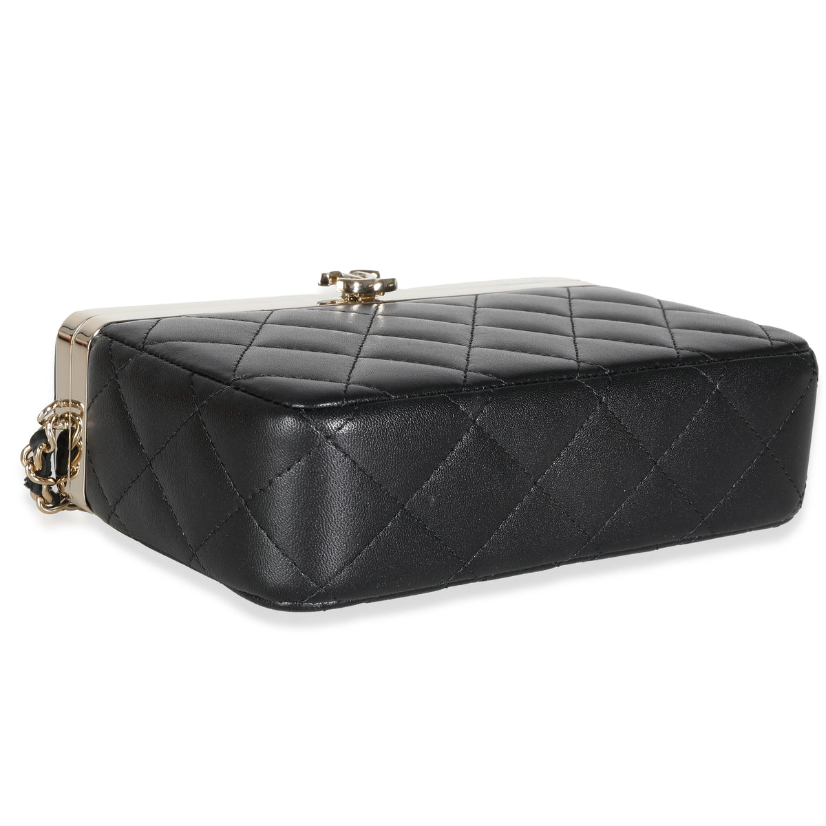 23S Black Quilted Lambskin Vanity Case With Chain