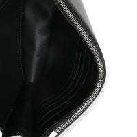 Black White Smooth Calfskin Frame Clutch