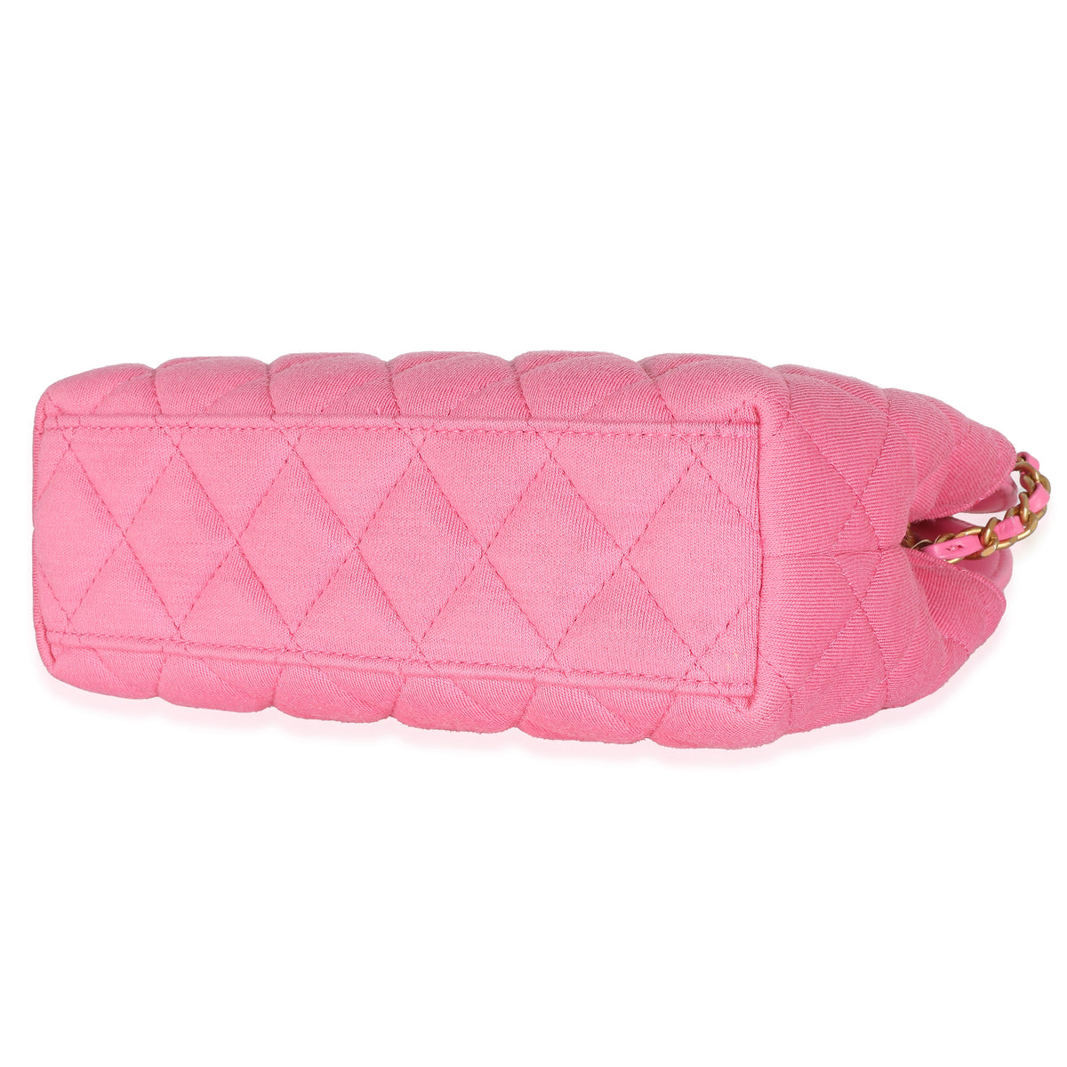 Pink Quilted Jersey Nano Kelly Shopper