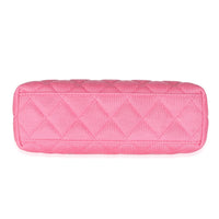 Pink Quilted Jersey Nano Kelly Shopper