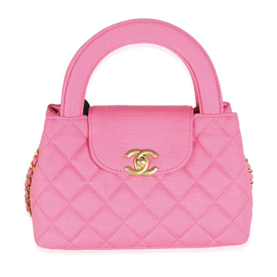 Pink Quilted Jersey Nano Kelly Shopper