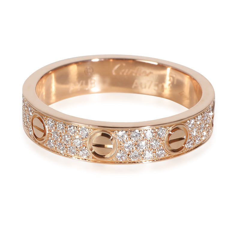 Love Wedding Band, Diamond Paved (Rose Gold)