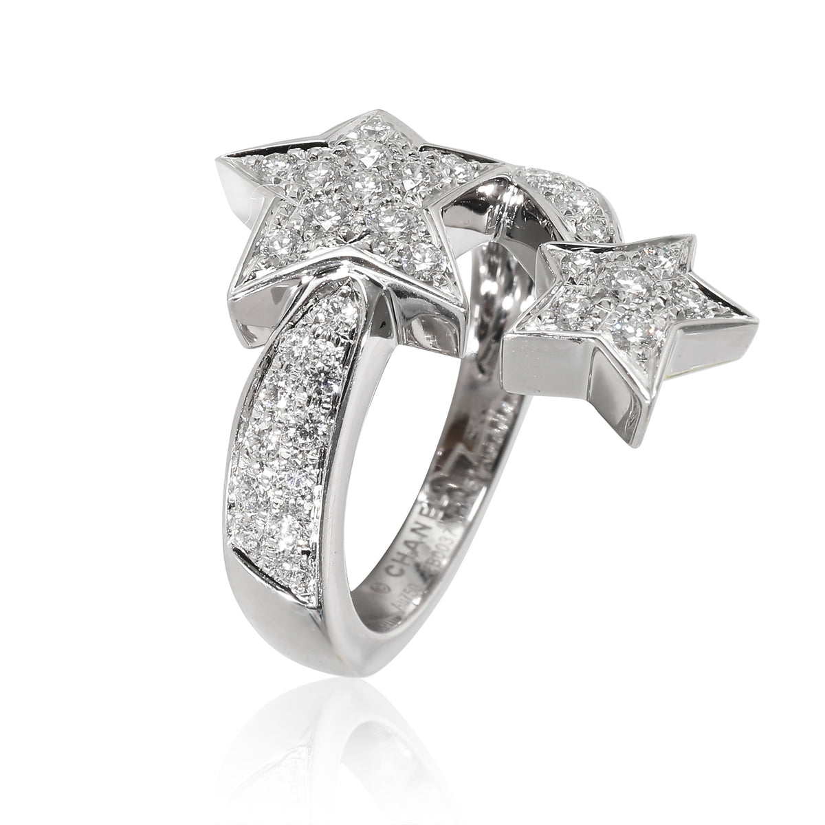 Comete Fashion Ring in 18k White Gold 0.65 CTW