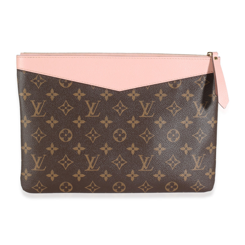 Rose Poudre Monogram Canvas Daily Pouch