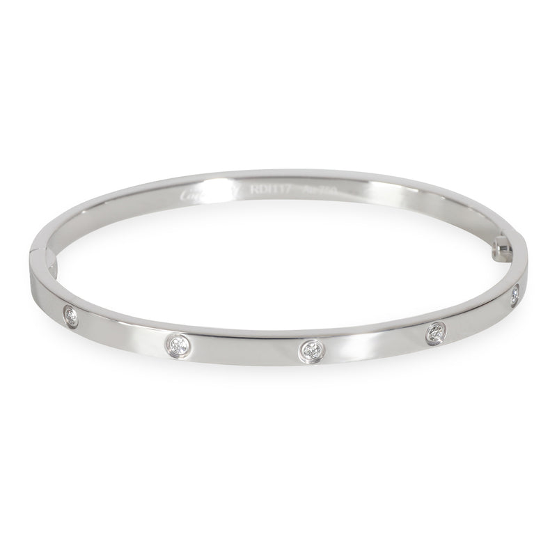 Love Bracelet, Small Model, 10 Diamonds (White Gold)