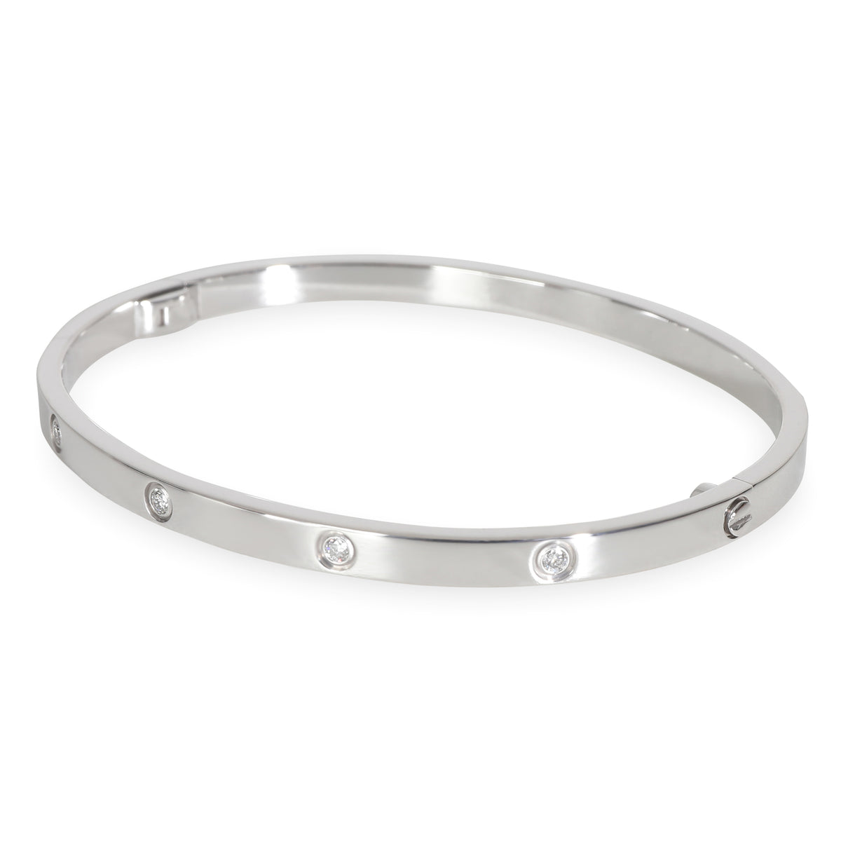 Love Bracelet, Small Model, 10 Diamonds (White Gold)