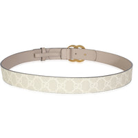 Beige White GG Supreme Marmont Thin Belt 90/36