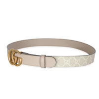 Beige White GG Supreme Marmont Thin Belt 90/36