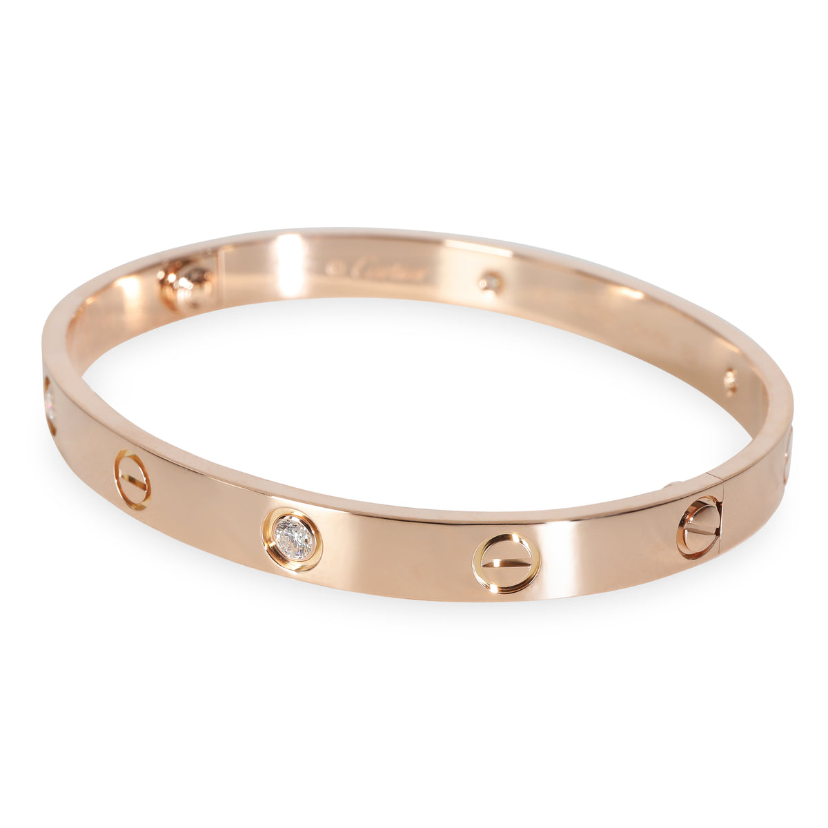 Love Bracelet, 4 Diamonds (Rose Gold)